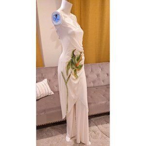 RARE Forever 21 White Jumpsuit w/Over Skirt Dress